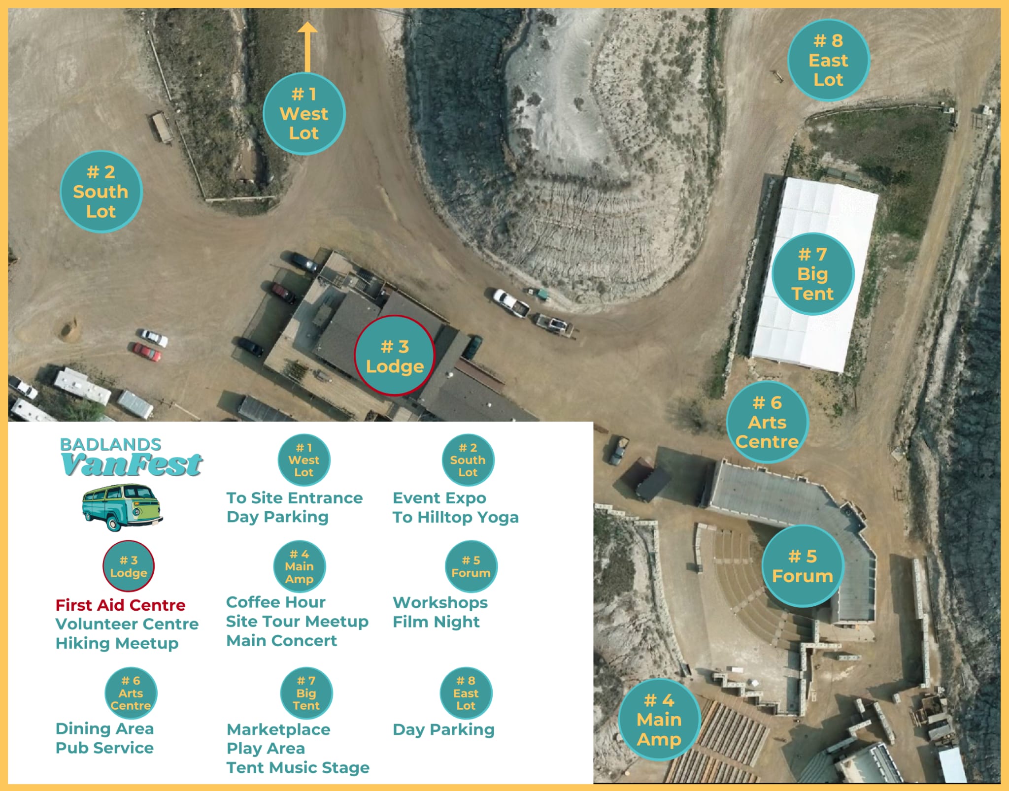 Map of the Badlands Vanfest event site